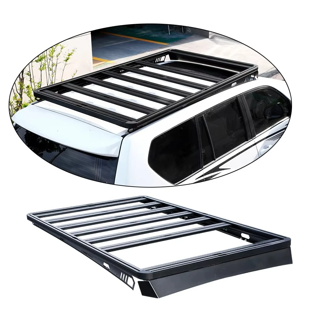 4x4 Roof Rack Cargo Basket for Toyota LC200 LC79 LC150 Aluminum Alloy Black Luggage Carrier Offroad Accessories