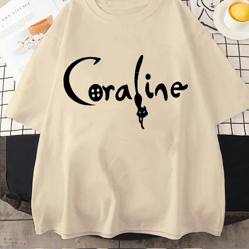 90s Coraline Doll Dreams Y2k Tee Shirt Men Women Vintage Tshirt Horror Movie T-shirt Halloween Graphic Tops Streetwear Clothes