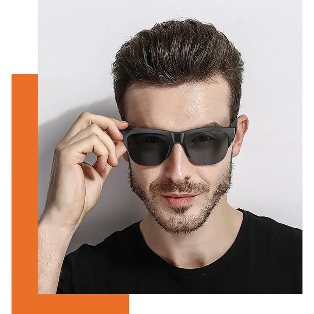 Smart Bluetooth Glasses Conduction Black Technology Music Playback Control Personalized Outdoor Sports Sunglasses