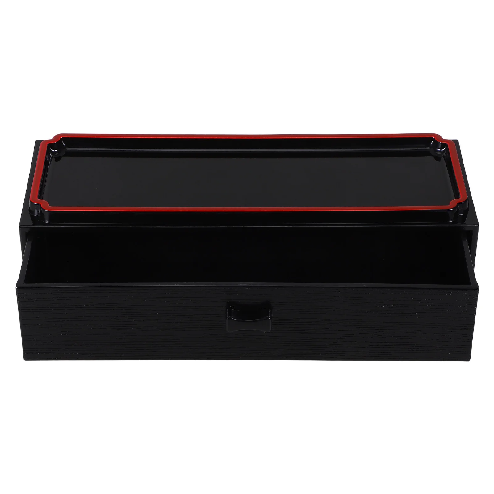 

Japanese Style Black Wood Grain Pull Out Chopstick Box for Kitchen Dining Room Tableware Organizer Chopsticks Cabinet