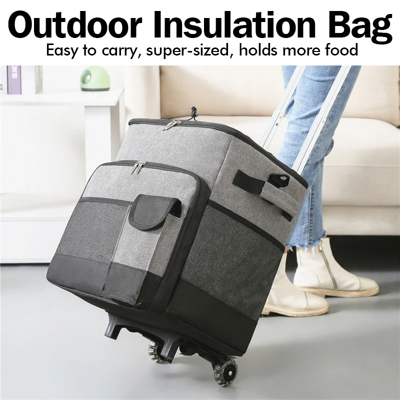 

Cooler Bag Picnic Food Drink Folding Insulation Picnic Ice Pack Thermal Insulation Lunch Bag Food Bags Drink Carrier Delivery Ba