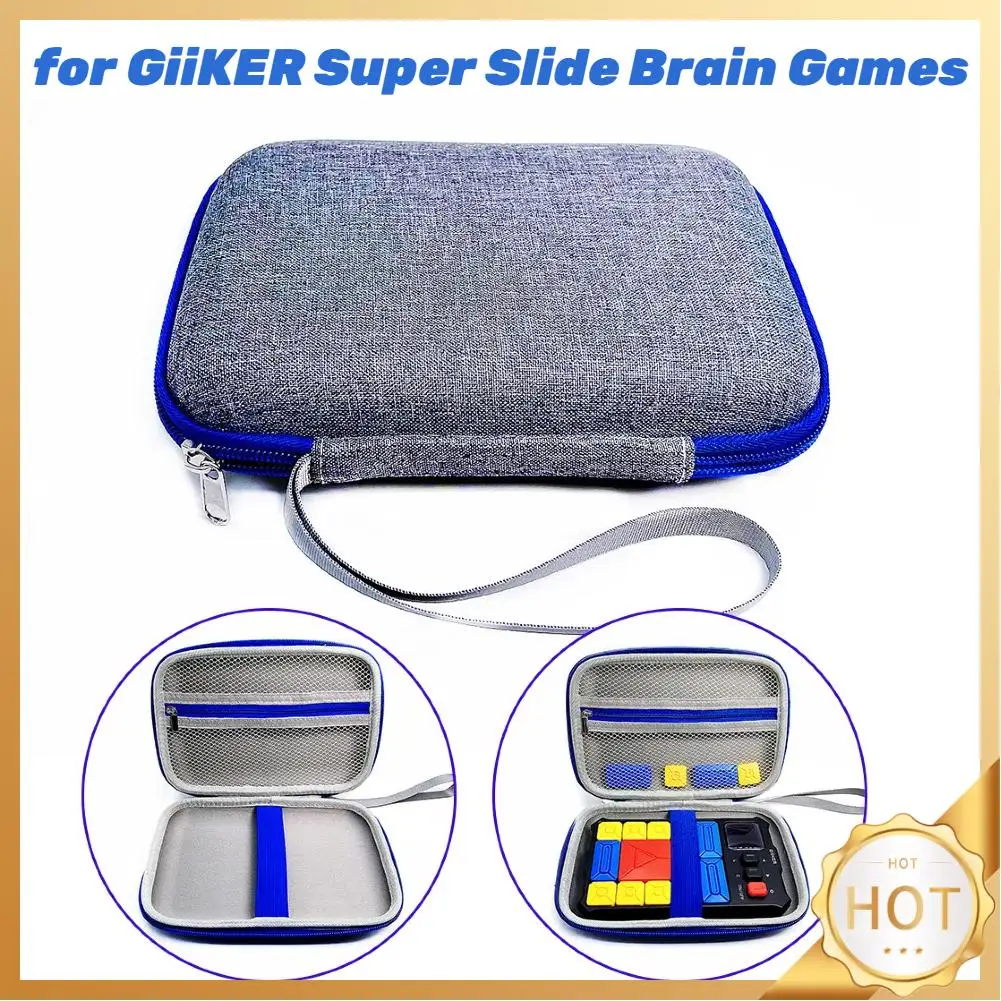 

Hard Carrying Case Shockproof Protective Storage Holder with Mesh Pocket Portable Storage Bag for GiiKER Super Slide Brain Games