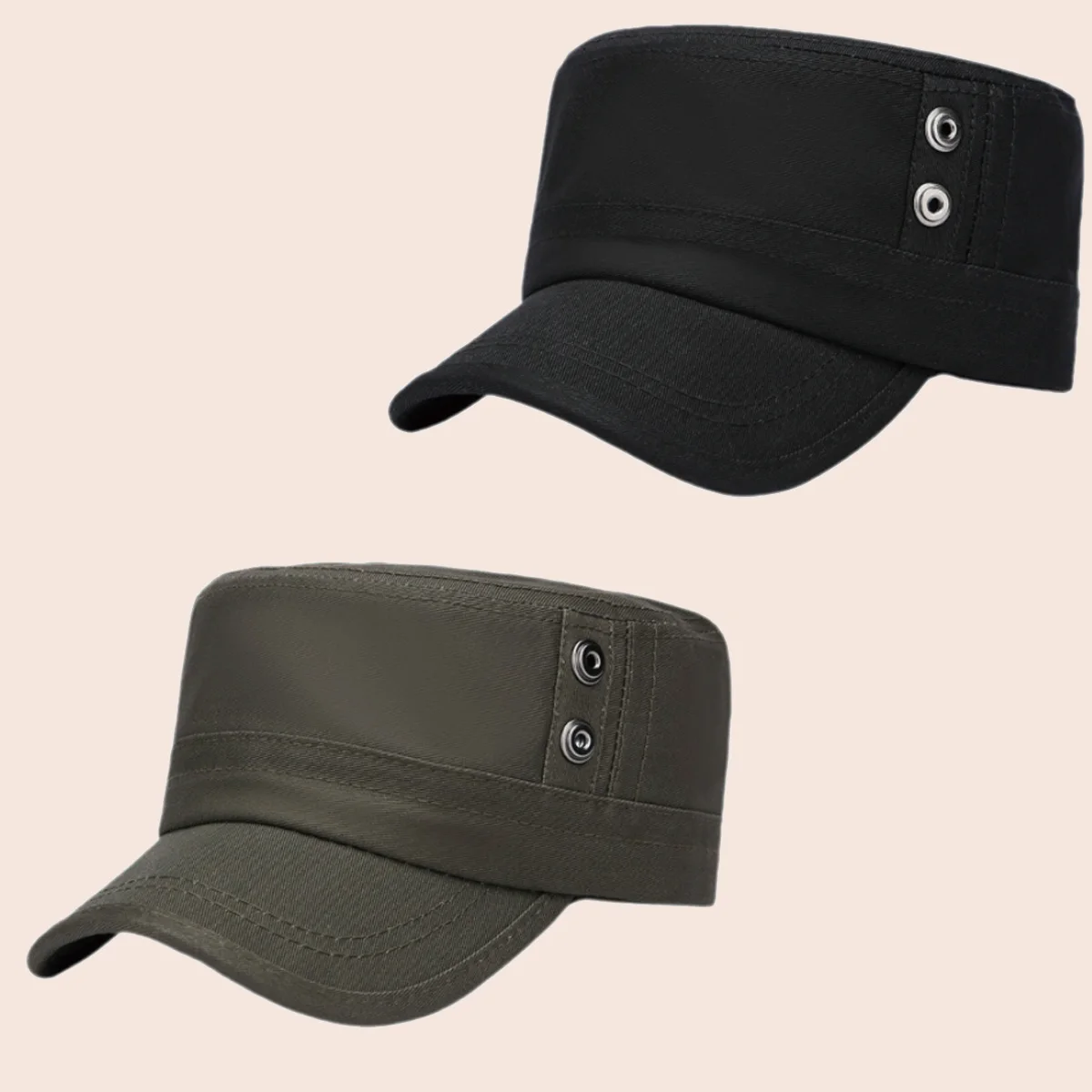 

Solid Color Metal Vent Baseball Cap Flat Top Sports Golf Fashion Duckbill Cap Casual Outdoor Lightweight Sunshade Peaked Cap