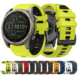 Fenix8 Silicone Watch Band For Garmin Fenix E 8 7 7X 6 6X 5X Plus/Epix Pro 47mm 51mm/Enduro 3 QuickFit 22mm 26mm Strap Bracelet