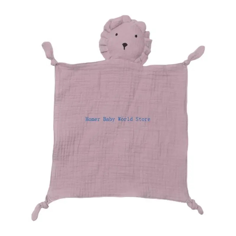 

B2QD Comfort Sleeping Cuddling Toy Lion for Coll Appease Полотенце мягкие марлевые нагрудники