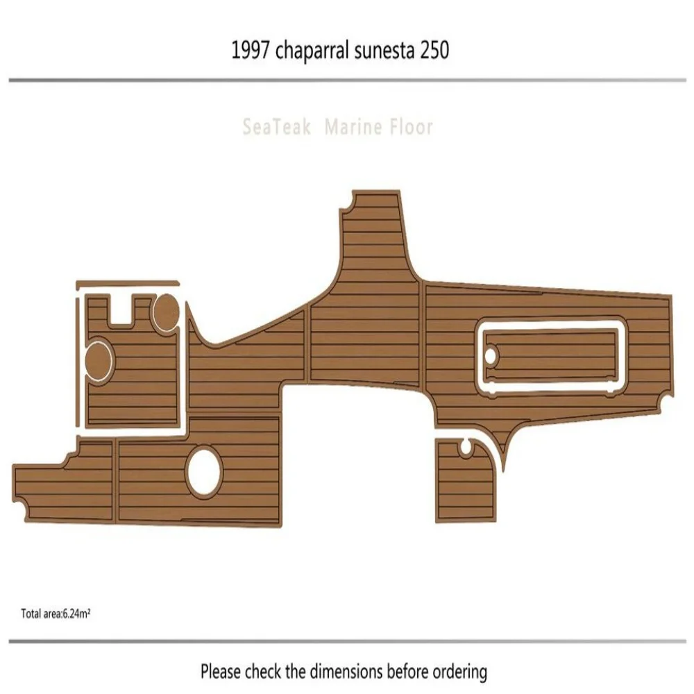 

1997 CHAPARRAL SUNESTA 250 cockpit Pads 1/4" 6mm EVA Teak decking floor SeaDek MarineMat Gatorstep Style Self Adhesive