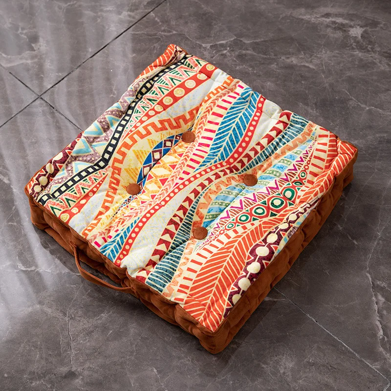 Floral Design Floor Seat Cushion Soft Tufted Office Chair And Sofa Comfy Living Room Decorative Floor Cushion