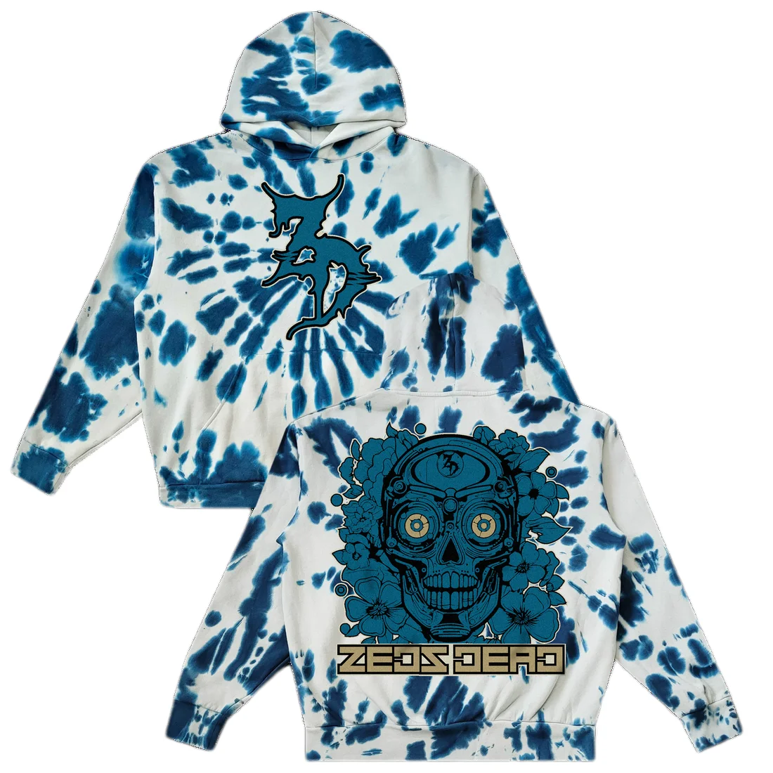 Zeds Dead Merch Cyber dyne Krawatte Dye Hoodie 3D-Druck Mode lässig Harajuku Stil Langarm Sweatshirt