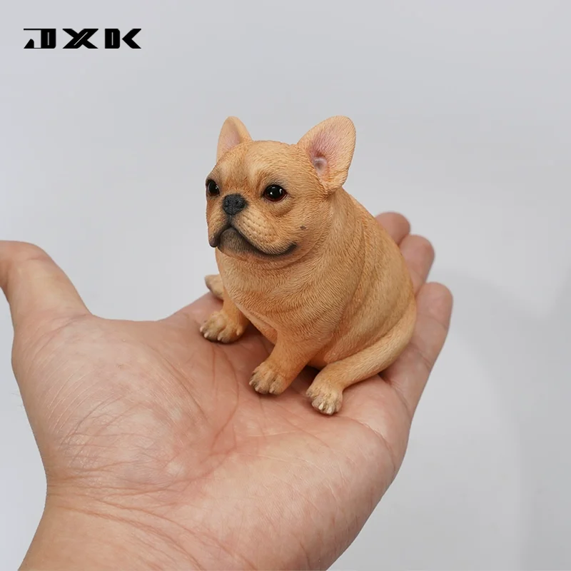 

JXK 1/6 Scale Lovely Series Healing French Bulldog Simulation Resin Pet Dog Nest Action Figures Model Ornament
