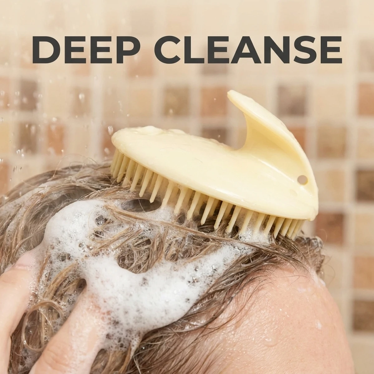 2-in-1 Scalp Massager Brush – Use Wet to Cleanse & Nourish, Use Dry to Relax & De-Stress – Soft Teeth, Promotes Hair Health