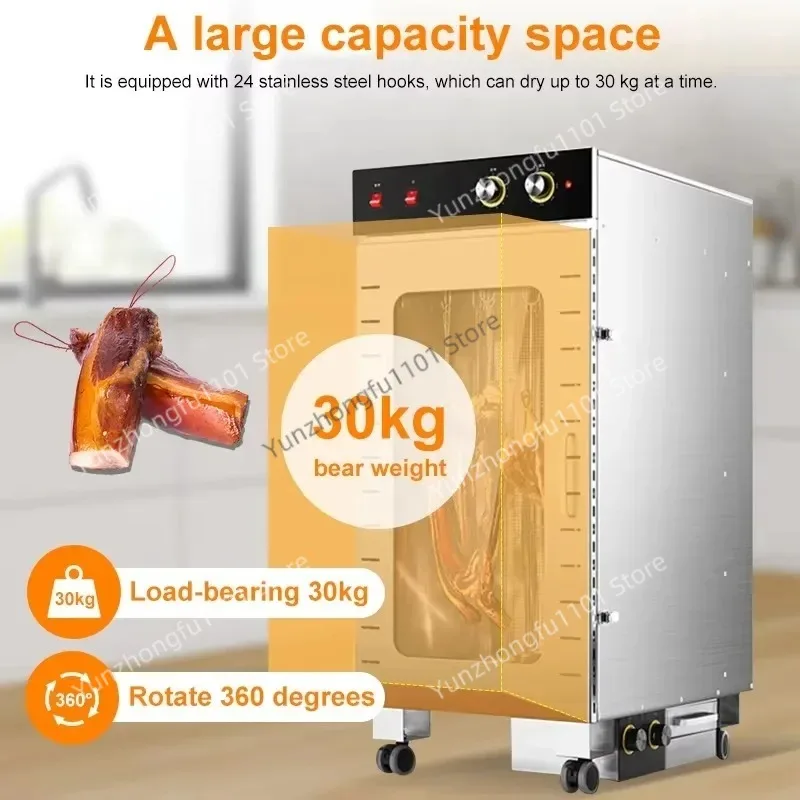 30KG Industrial Sausage Dehydrator Smoked Sausage Making Machine Multipurpose Chicken Meat Food Beef Jerky Dehydrator
