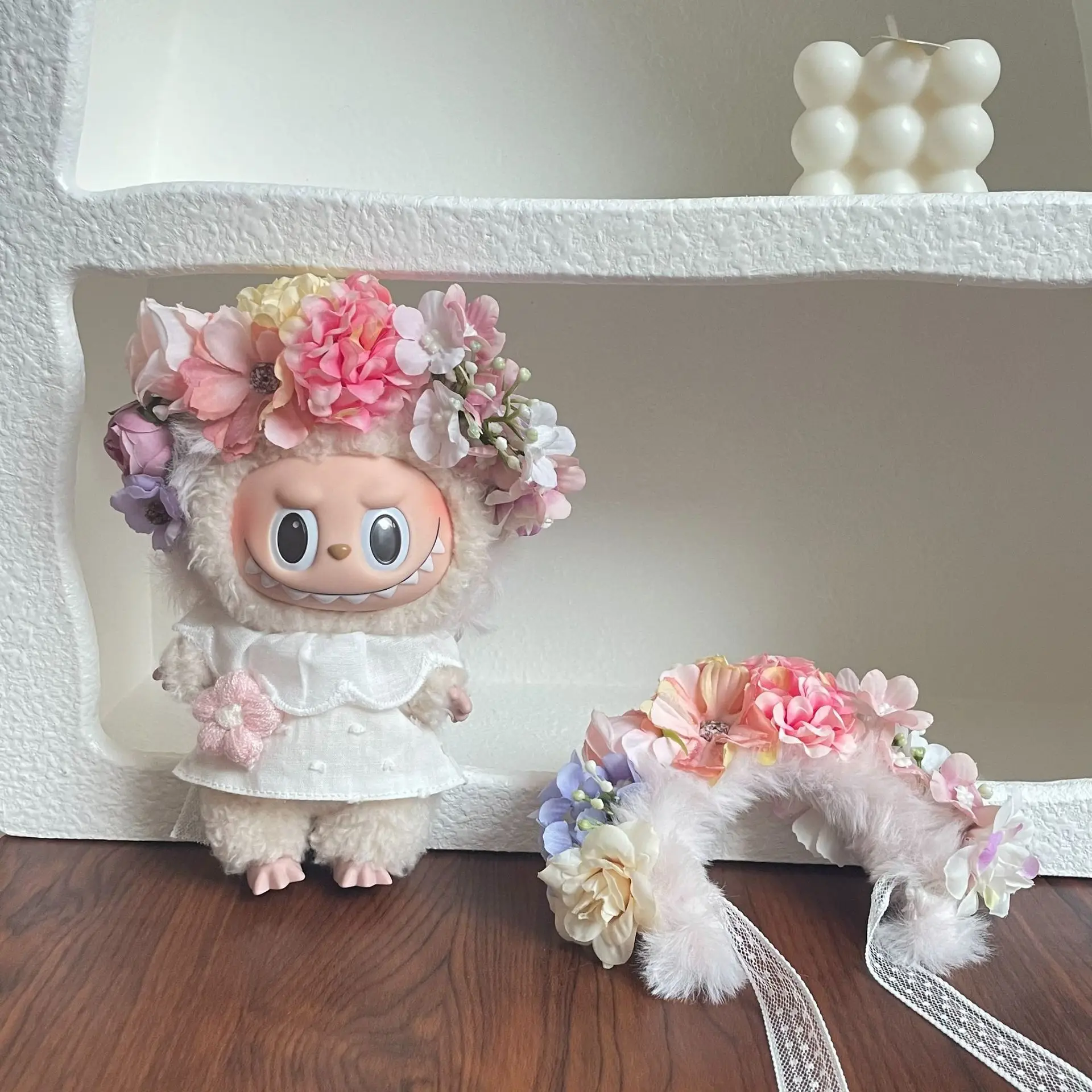 

Pendant Labubu Clothes Popular Wholesale Hair Accessories Head Cover 17cm Labubu Clothes Labubu Doll Clothes Generation 1 2 3
