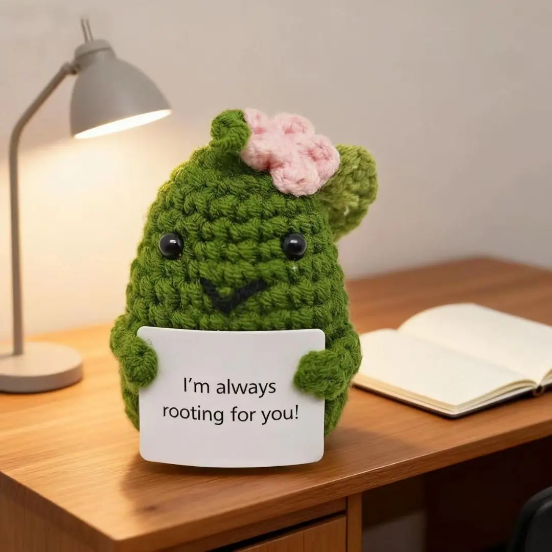 Cute Knitted Cucumber Handmade Doll  Vegetables Figure Home Decor Kids Birthday Gift Room Ornament Holiday Present