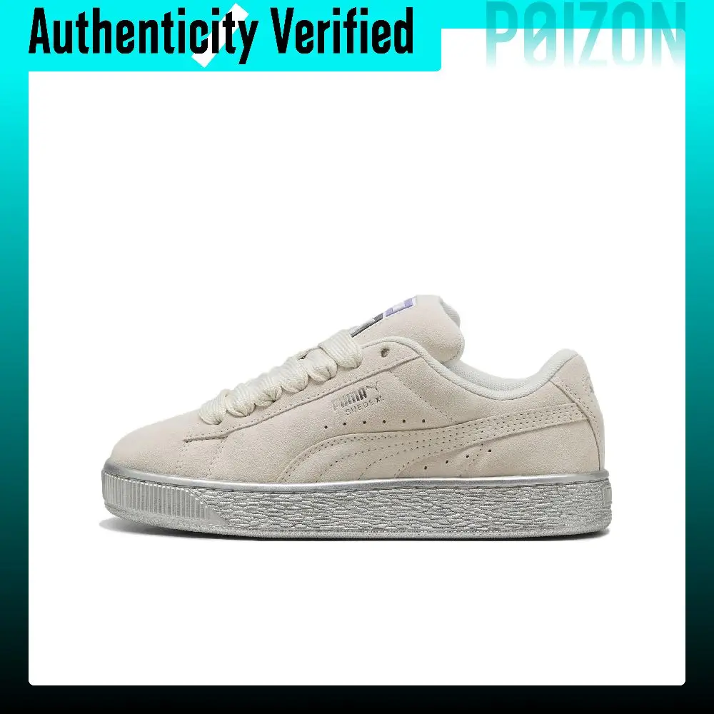 PUMA Abrasion Resistant Low top Skateboard Shoes Women's Beige Silver 401594-01