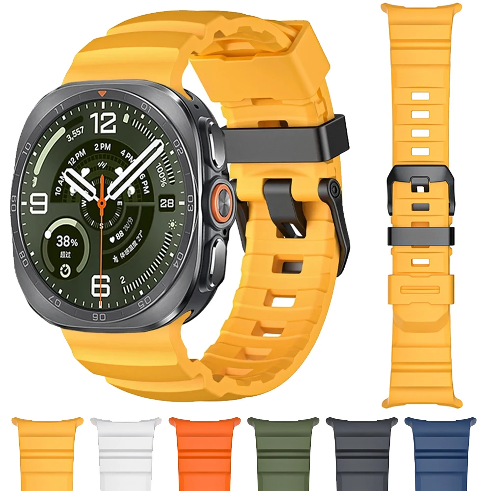 Trail Silicone Strap for Samsung Galaxy Watch Ultra 2 1 47mm Original Replaceable Wristband for Samsung Galaxy Watch Ultra 47mm
