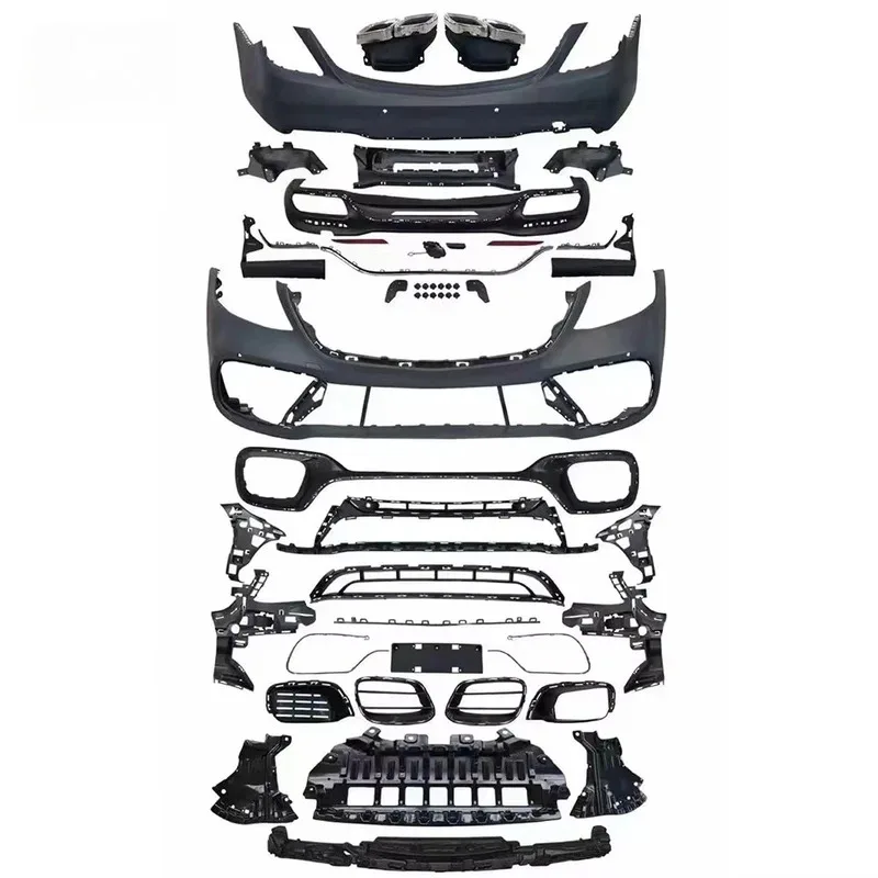 

Для Mercedes-Benz S-Класса W222 (2014-2020) — Комплект для рестайлинга под S63/S65 с бамперами, передней и задней частью кузова