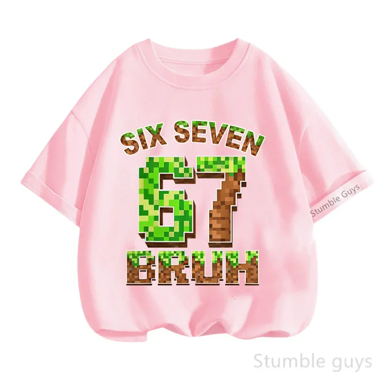 

Футболка Teen 67 Six Seven, летняя детская одежда для мальчиков и девочек, забавная футболка с короткими рукавами