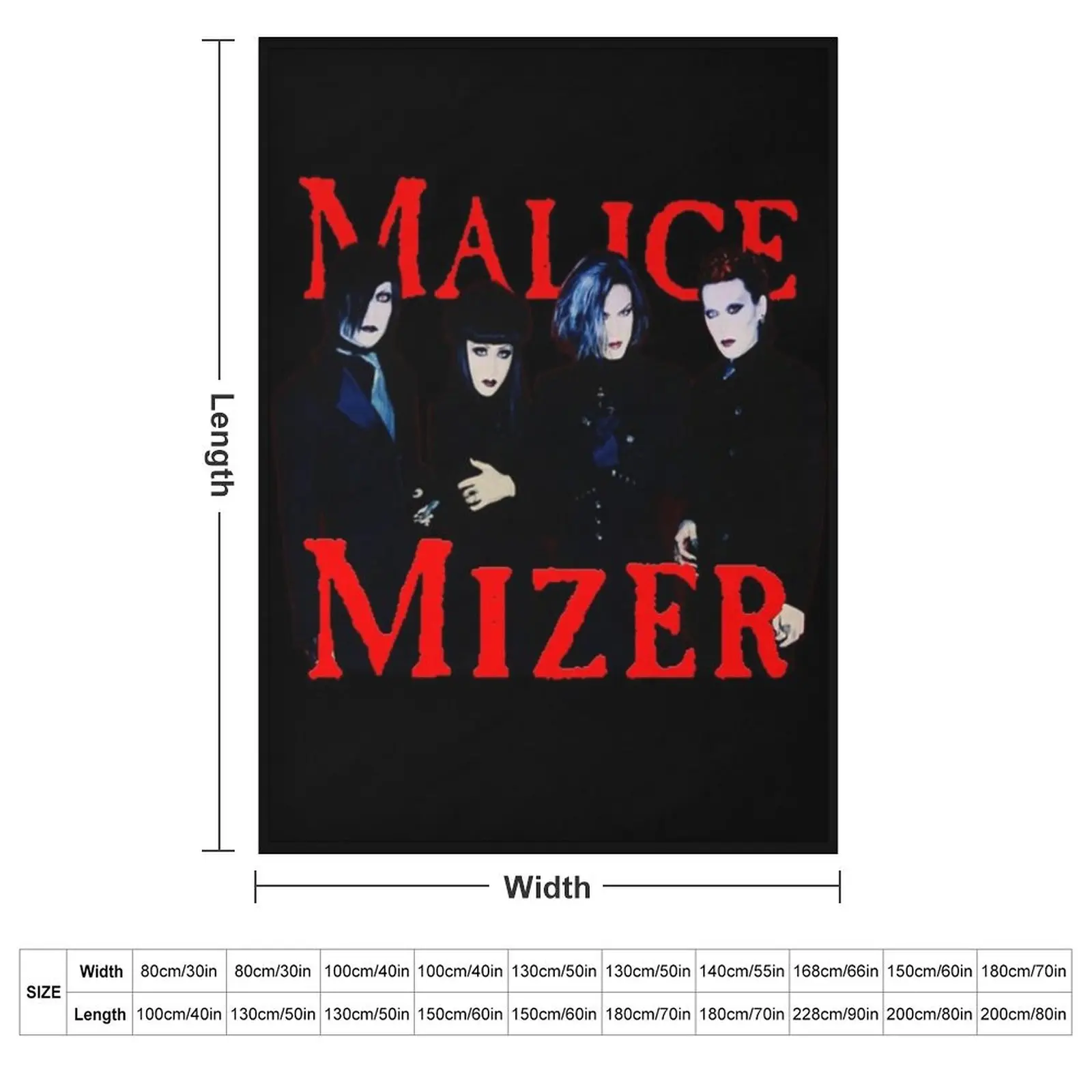 malice mizer visual kei japanese band members mana gackt kami k?zi Throw Blanket Shaggy Decorative Sofa Hair Blankets