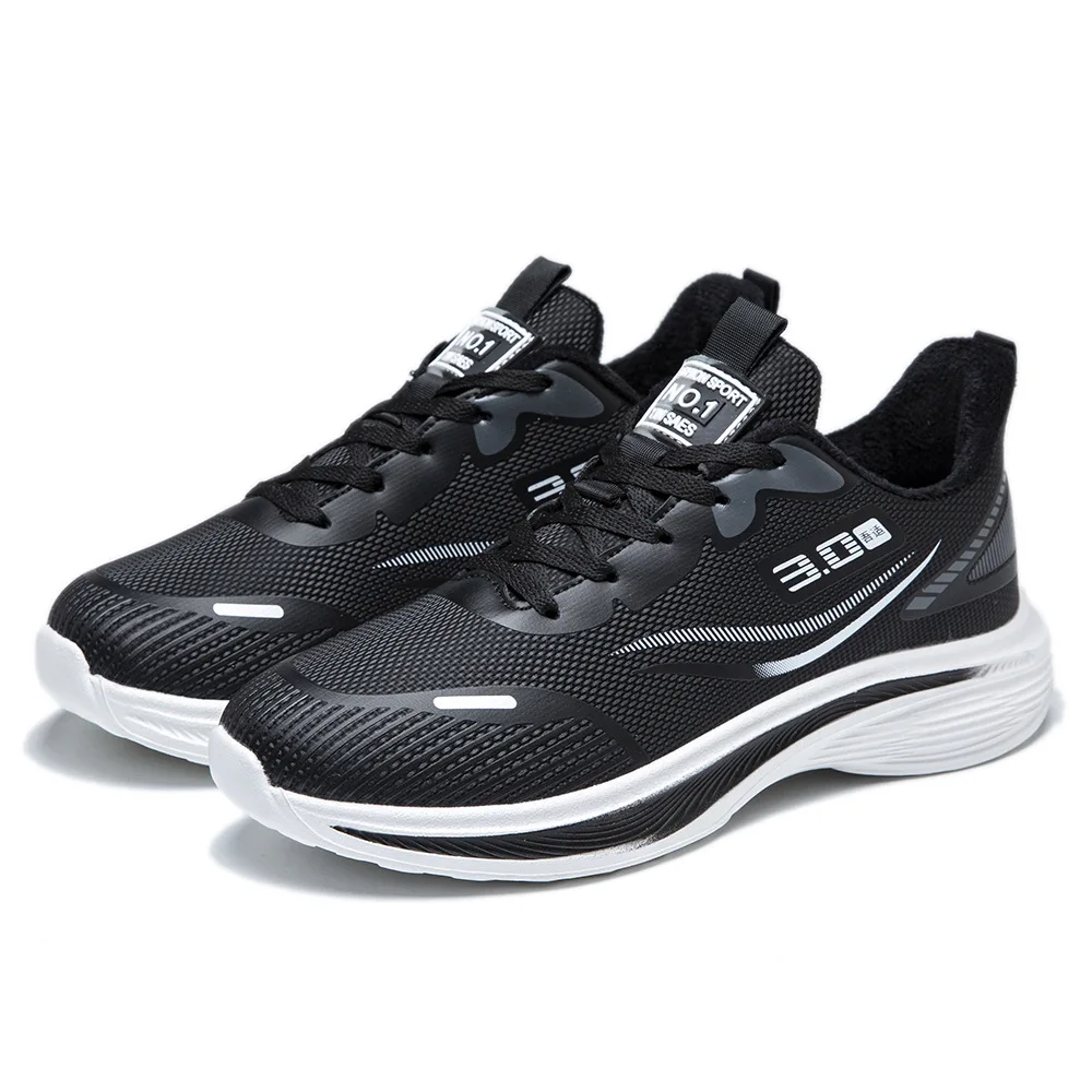 New Plus-size Men's Sneaker Outdoor Lightweight Running Shoes for Winter Fleece  Thickened Warm Shoes Ultra-light Trendy Shoes