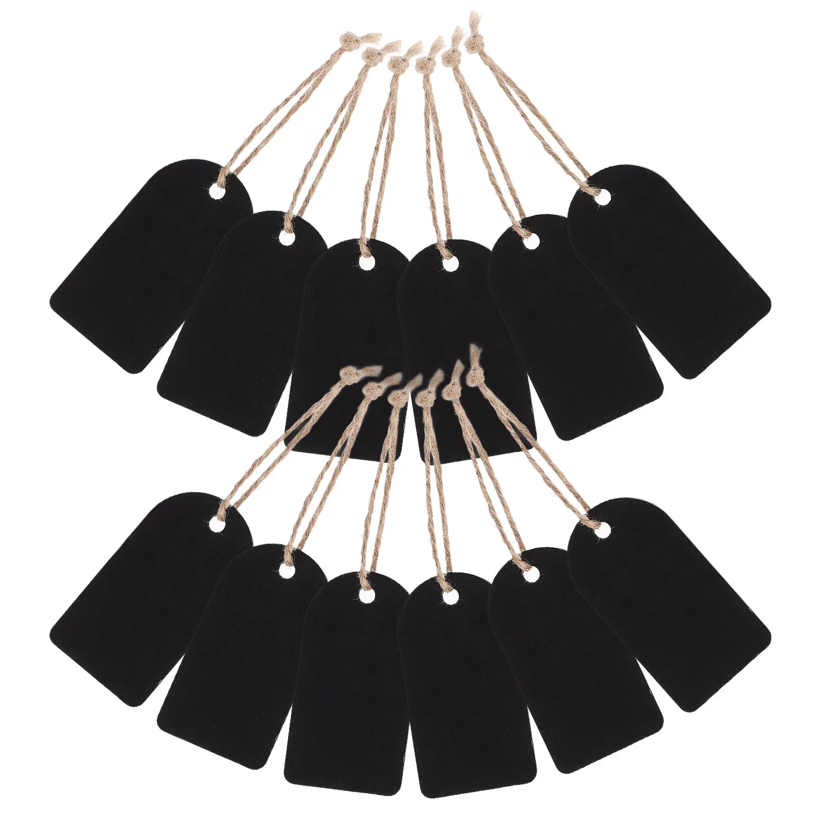 

50 Sets Double-Sided Mini Chalkboard Hanging Tags Wooden Blackboard Labels Writable Price Labels Jewelry Clothing Sale Tags