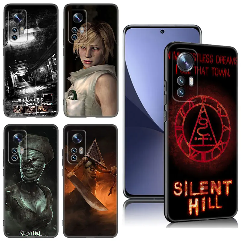 Horror Game Silent Hill Phone Case For Xiaomi Mi 8 9 SE 10 10T 11 12 13 Lite 9T 11T 12S 12T 13 Pro 11i 12X Black Silicone Cover