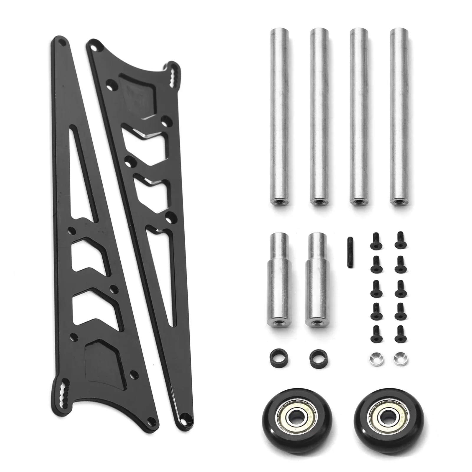 Kit barra con ruote in alluminio per auto Traxxas Slash/Rustler/Bandit 2WD 1/10 RC |   Aggiornamento leggero e durevole |   Installazione semplice