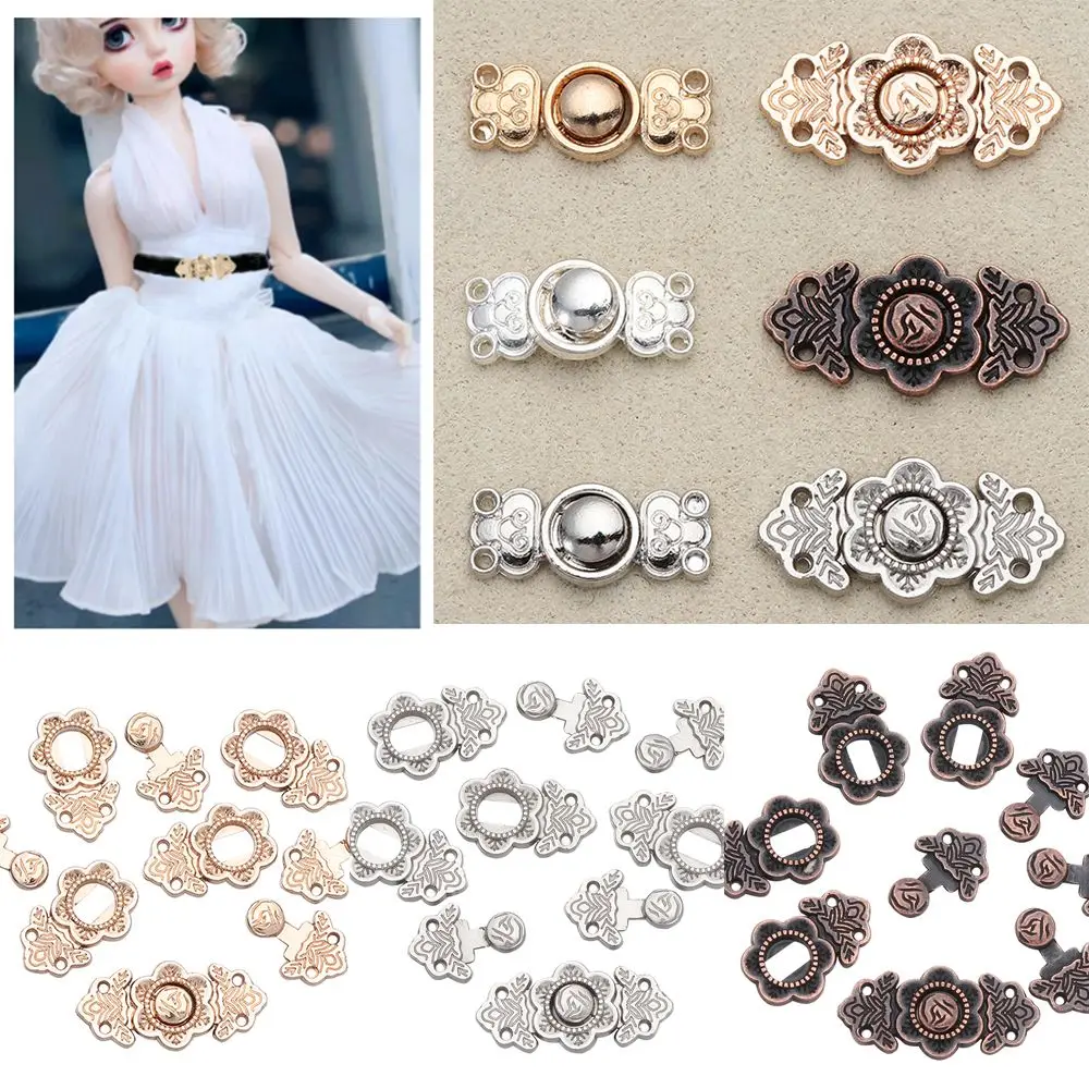 5pcs 15/18mm Buttons Mini Ultra-small  Bags Clothes Shoes Buckles Metal Belt Buckle DIY Dress Decor