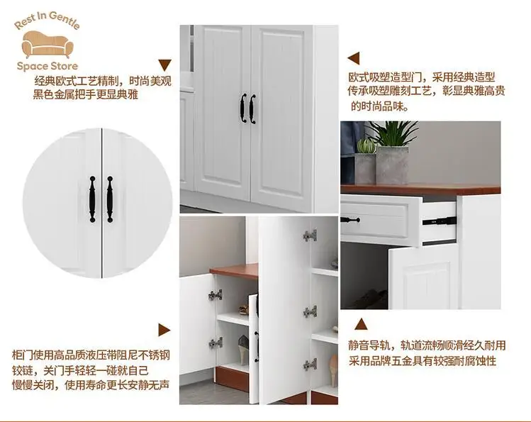 Modern simple home with hanger integrated combination coat rack foyer porch partition storage multi-functional shoe cabinet
