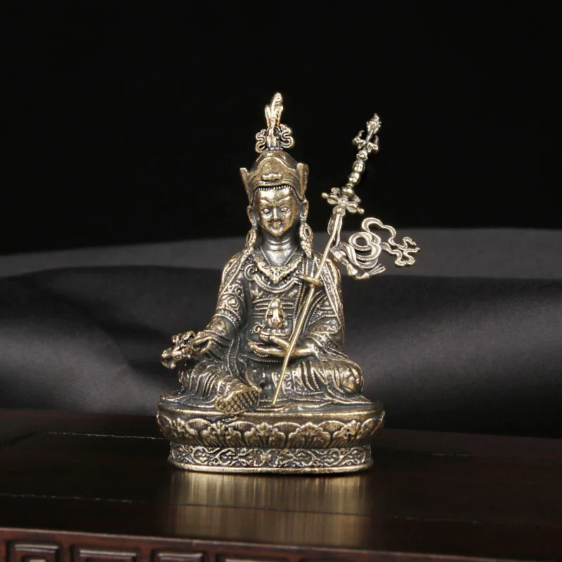 CH Pure Brass Lotus Peanut Master Buddha Statue Ornaments Hidden Buddha Offerings Religious Statues Vintage Bronze Crafts