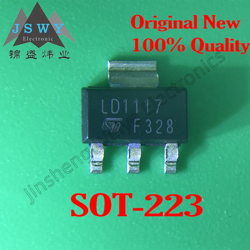 

10~50PCS LD1117STR ADJ Silk Screen Printing: LD1117 SOT223 Adjustable Low Dropout Regulator 100% Brand New Original