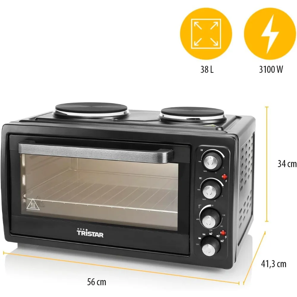 فرن حراري سعة 38 لترًا مع ألواح تسخين مزدوجة وقوة 3100 وات #2