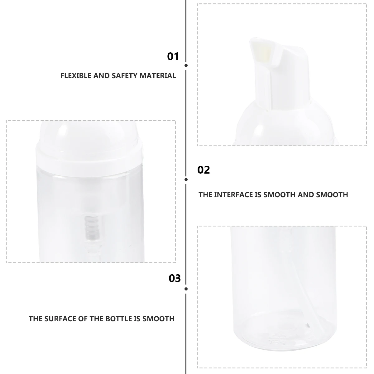 

2pcs Bottles Reusable Empty Containers Travel Size Leakproof Shampoo Conditioner Lotion Dispenser Refillable Pump