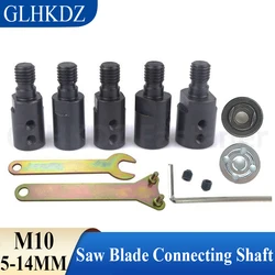 1PCS M10 Saw Blade Connecting Shaft 5/6/8/10/12/14mm Grinding Polishing Motor Shaft Adapter Connecting Rod Sleeve Coupling Tool