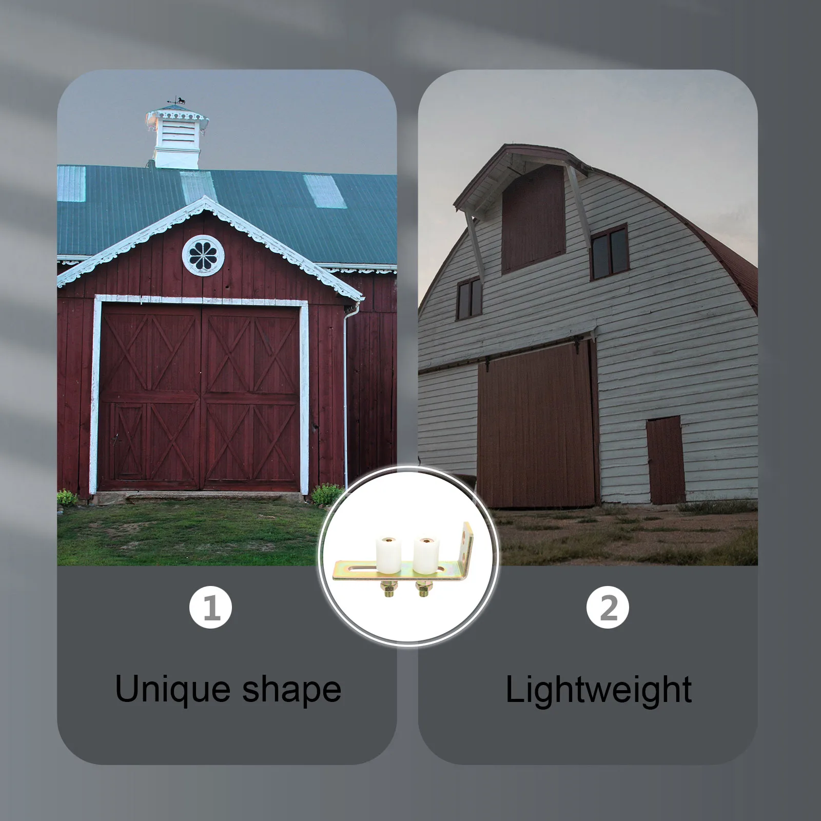 

Roller Wheels L Post Bracket Sliding Gate Nylon Wheels High Density Wear Resistant Garden Yard Fence Track