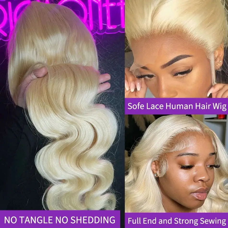 613 Blonde HD Lace Frontal Wigs 13x6 Transparent Lace Front Human Hair Wig Body Wave Human Hair Wigs for Women Choice Cospaly