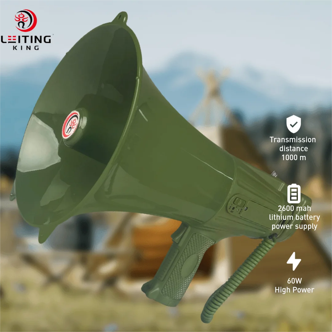 2026 [60W] CR-121X Outdoor Megaphone 1000m Projection 240s Recording Built-in TF/U Disk For V5.1 20+ Hours