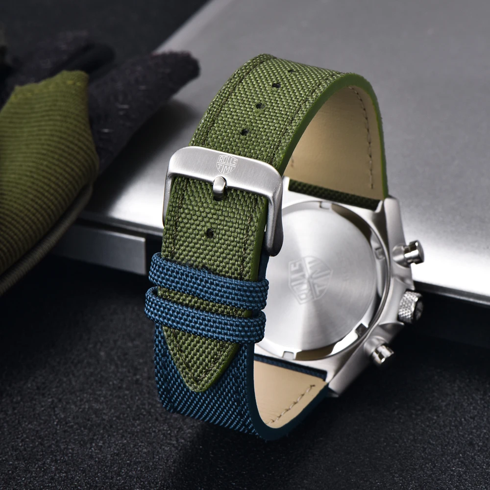 RollsTimi Nuovo 2025 Cronografo al quarzo da uomo Orologi di lusso in acciaio inossidabile Impermeabile Orologio da polso luminoso per uomo Giappone VD55