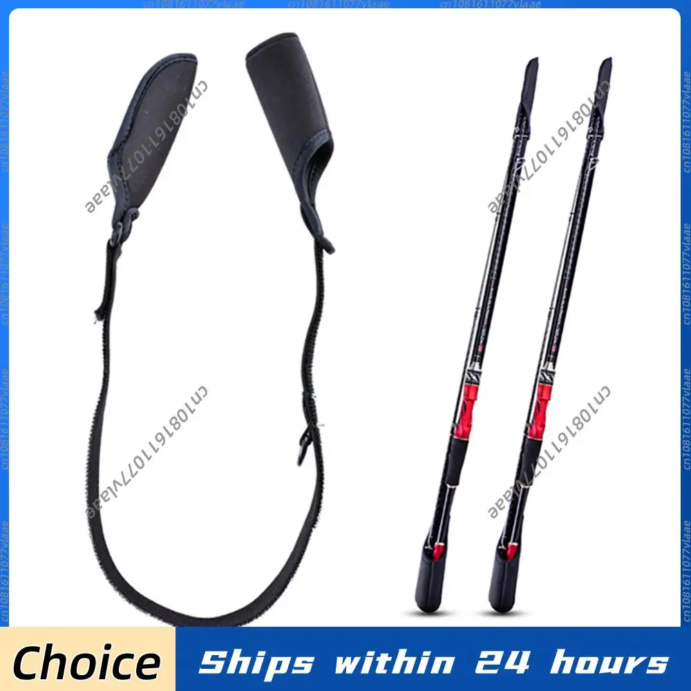 Splash-resistant Fishing Rod Holder Strap Shockproof Fishing Rod Strapping Wrap Wear-resistant Adjustable Outdoor Fish Tool