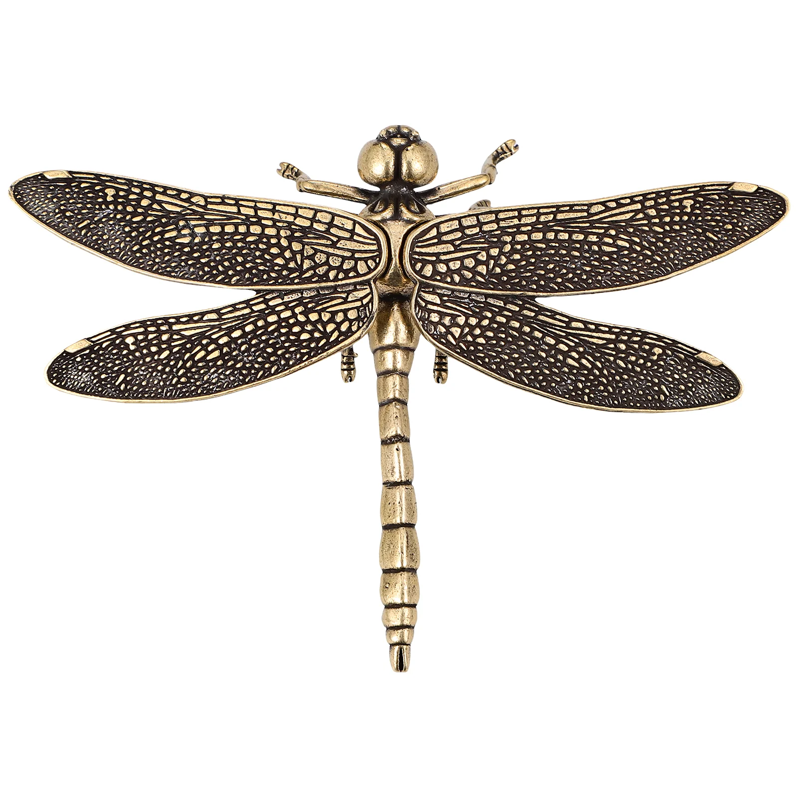 

Dragonfly Ornaments Home Decoration Pure Copper Toys Chic Crafts Model Vintage Figurine Brass