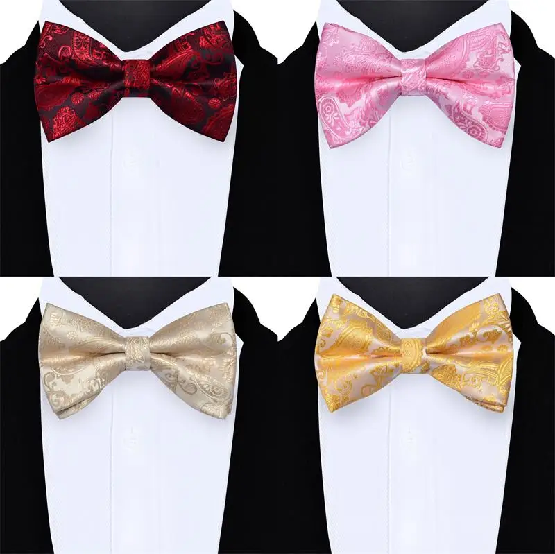 

RBOCOTT Fashion Paisley Bowtie Party Wedding Single Fold style Bow Tie for Boys Bowknot Accessories Butterfly Gift