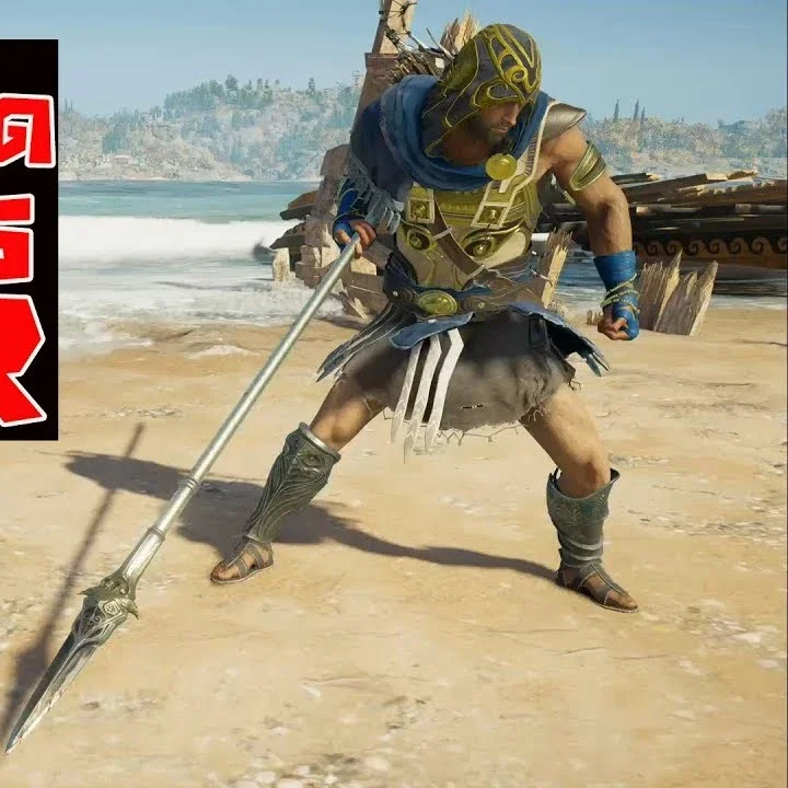 22 cm Assassin's Creed Athenas Speer Kassandra Alexios Odyssey Metallwaffe Spielreplik Modell Sammlerstück Dekoration Spielzeug Junge Dropshipping Großhandel Heißer Verkauf Geschenke Neuankömmling Geschenk Kostenloser – Detail 2