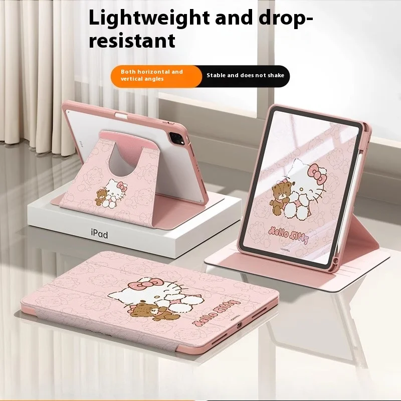 

Чехол Hello Kitty для iPad Funda ipad Air 4 5 10,9 дюйма M2 M3 Pro 4 5 6 12,9 дюйма M4 Защитный чехол для планшета Ipad 9/10/11 A16 11 дюймов