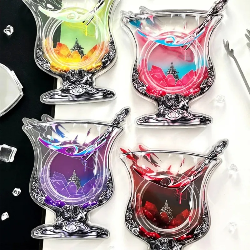 Bar Glass Badge Storage Display Frame 65mm 75mm Decorative Photo Frame Cartoon Badge Ornament Collection Gift For Friends