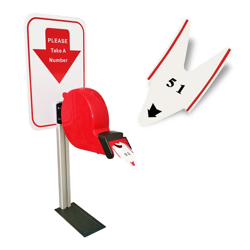 Take a Number System Ticket Machine Ticket Dispenser with Stand and 1 Roll of 2000 Tickets 2 or 3-Digits for Queue Call System