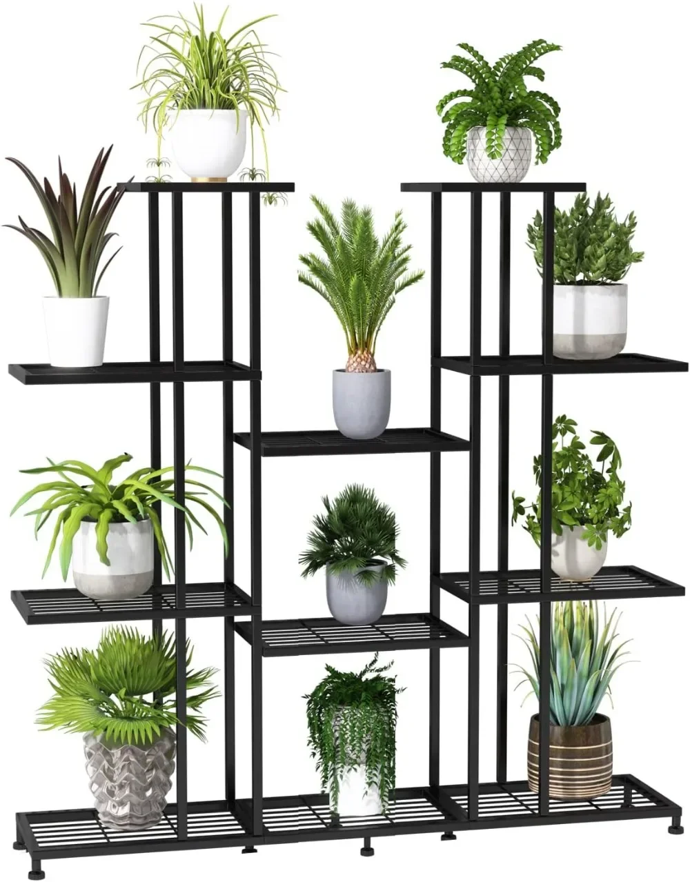 

largeindoor Plant Stands Decorative Black Steel Plant Shelf for Indoor Patio Garden Balcony and Yard,tall multi tier plant stand