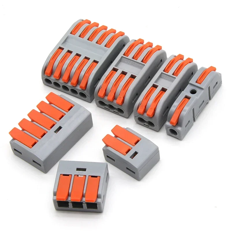 

10/30/50/100pcs Push-in Electrical Wire Connector Terminal Block Universal Fast Wiring Cable Connectors For Cable Connection