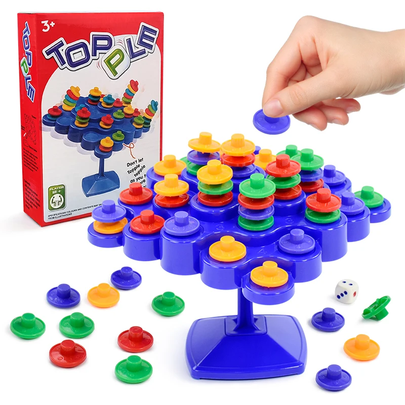 Montessori﻿ Balance Tree Toys Educational Parent-child Interaction Tabletop Game Toy Stacking Building Blocks Balancing Board