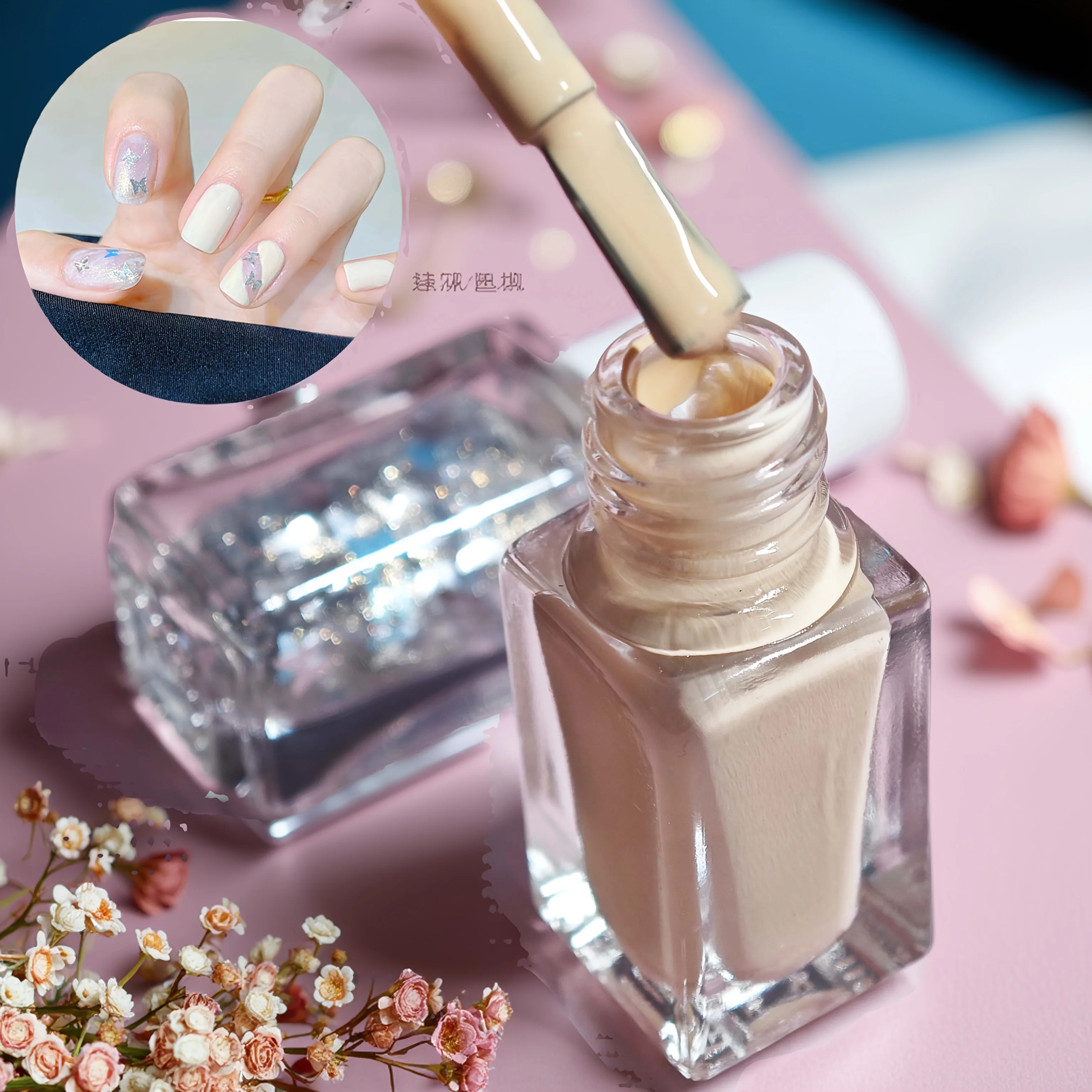 D29 Sweetheart Butterfly 2 طلاء أظافر مائي غير قابل للخبز سهل التقشير #3