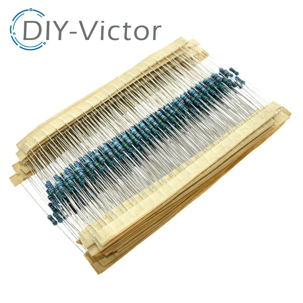 300 600 PCS /Set 1/4W Resistance 1% 30 Kindes each Value Metal Film Resistor Assortment Kit resistors 100R 1K 47K 10K 100K 4K7