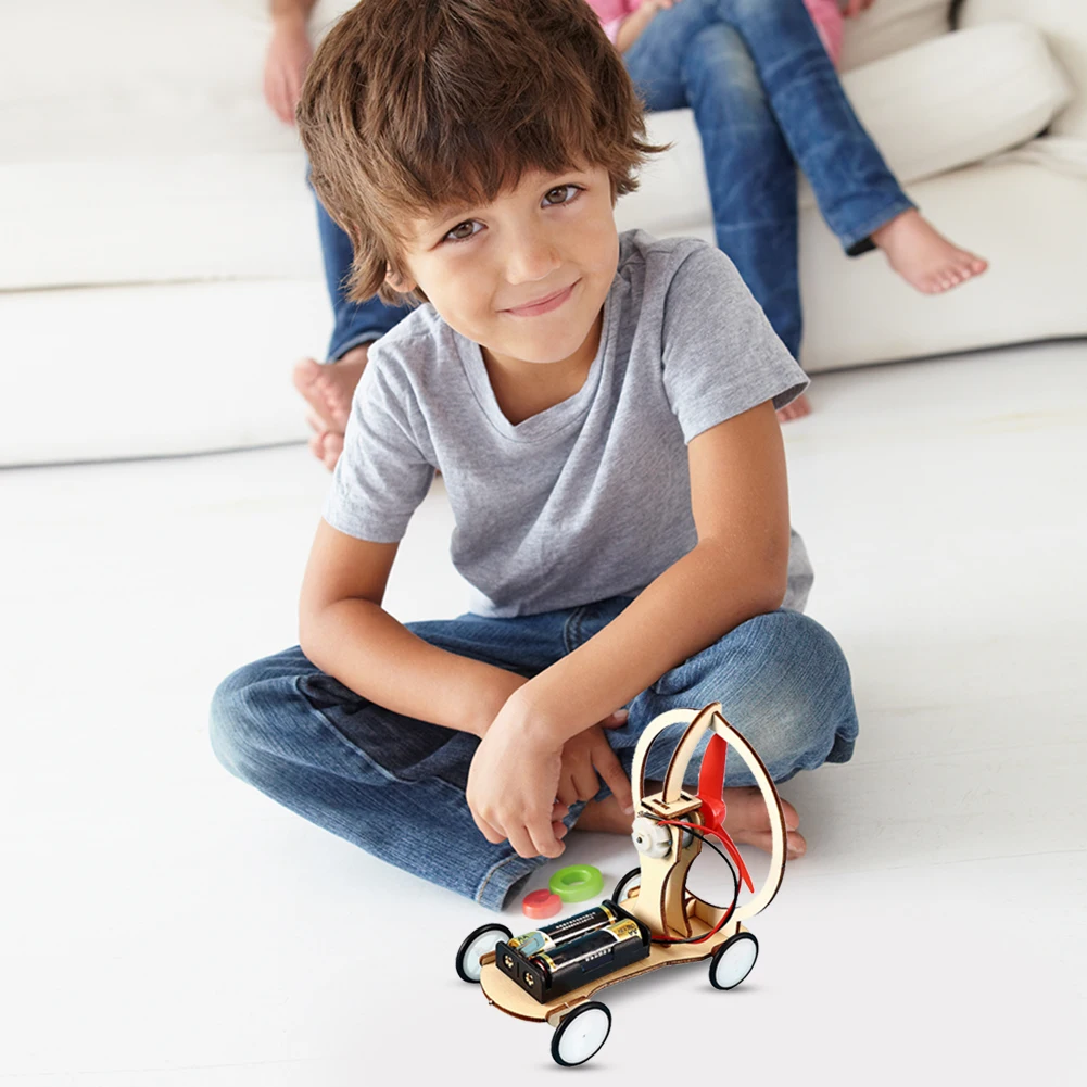 لتقوم بها بنفسك ألعاب سيارات الرياح الكهربائية للأطفال الطلاب تجارب العلوم الفيزيائية تعلم عدة الاهتمام التدريب تطوير الذكاء #1